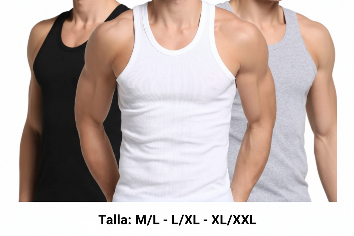 Musculosa hombre DOCENA SURTIDA