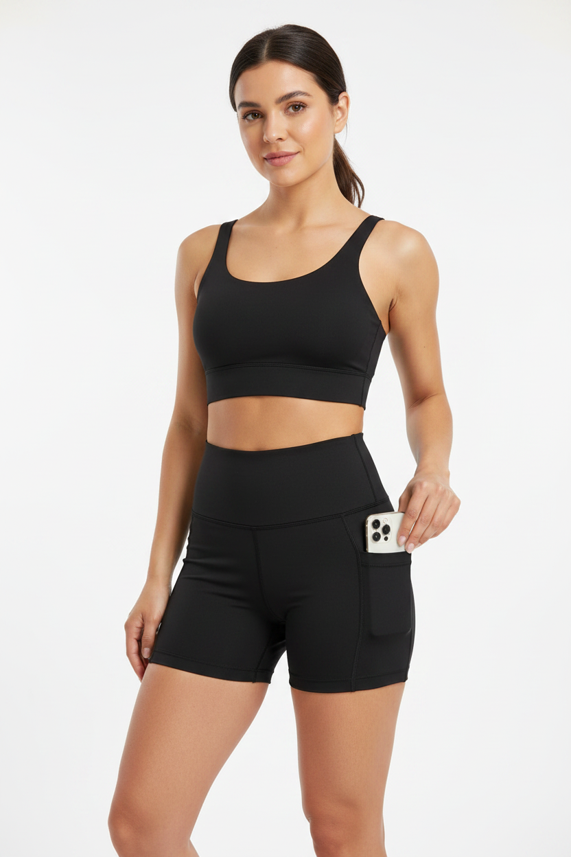 Short lycra suplex con bolsillo