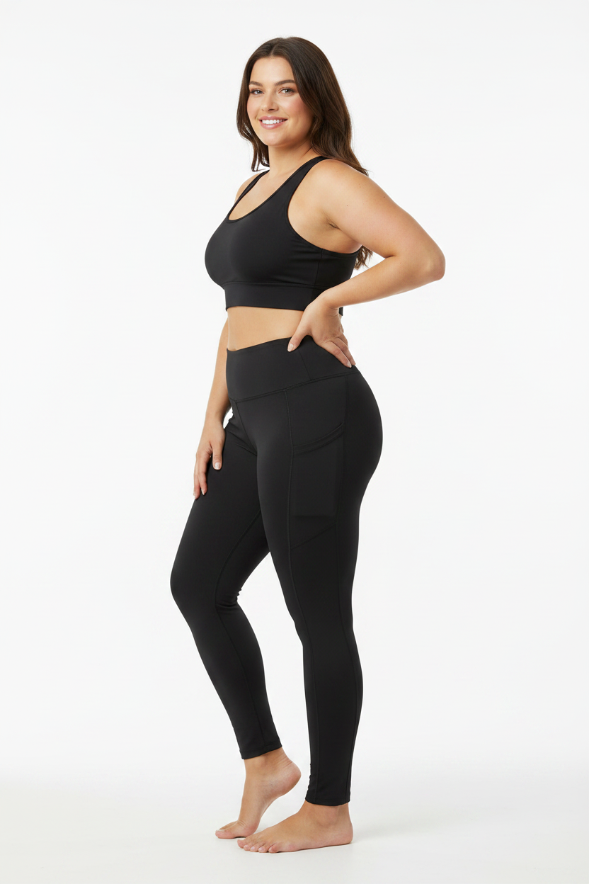 Calza lycra dupont con bolsillo