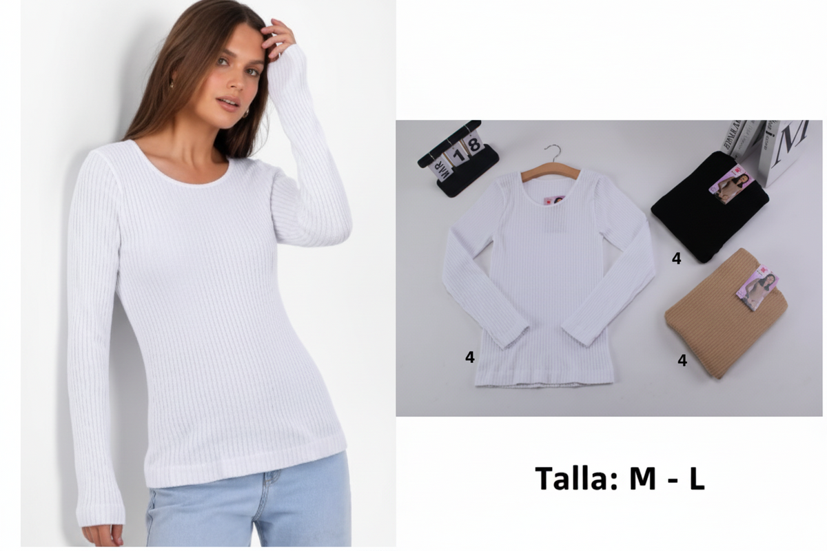 Camiseta mujer liso DOCENA SURTIDA