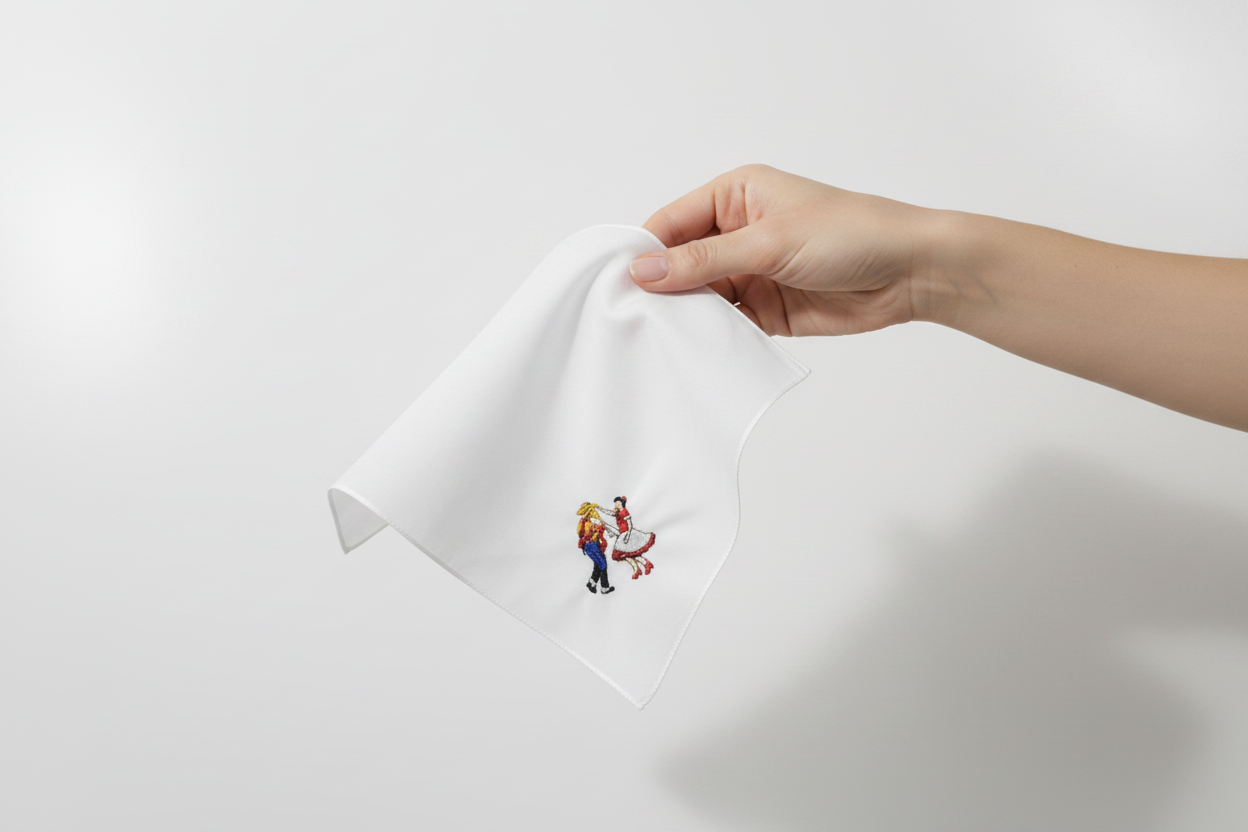 Pañuelo de cueca bordado DOCENA SURTIDA