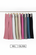 Flare pants acanalada DOCENA SURTIDA