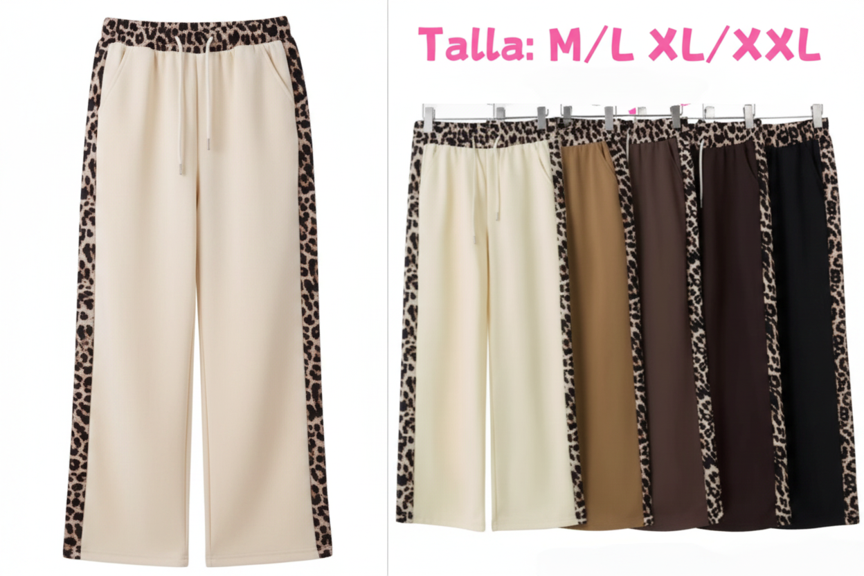Palazzo animal print DOCENA SURTIDA